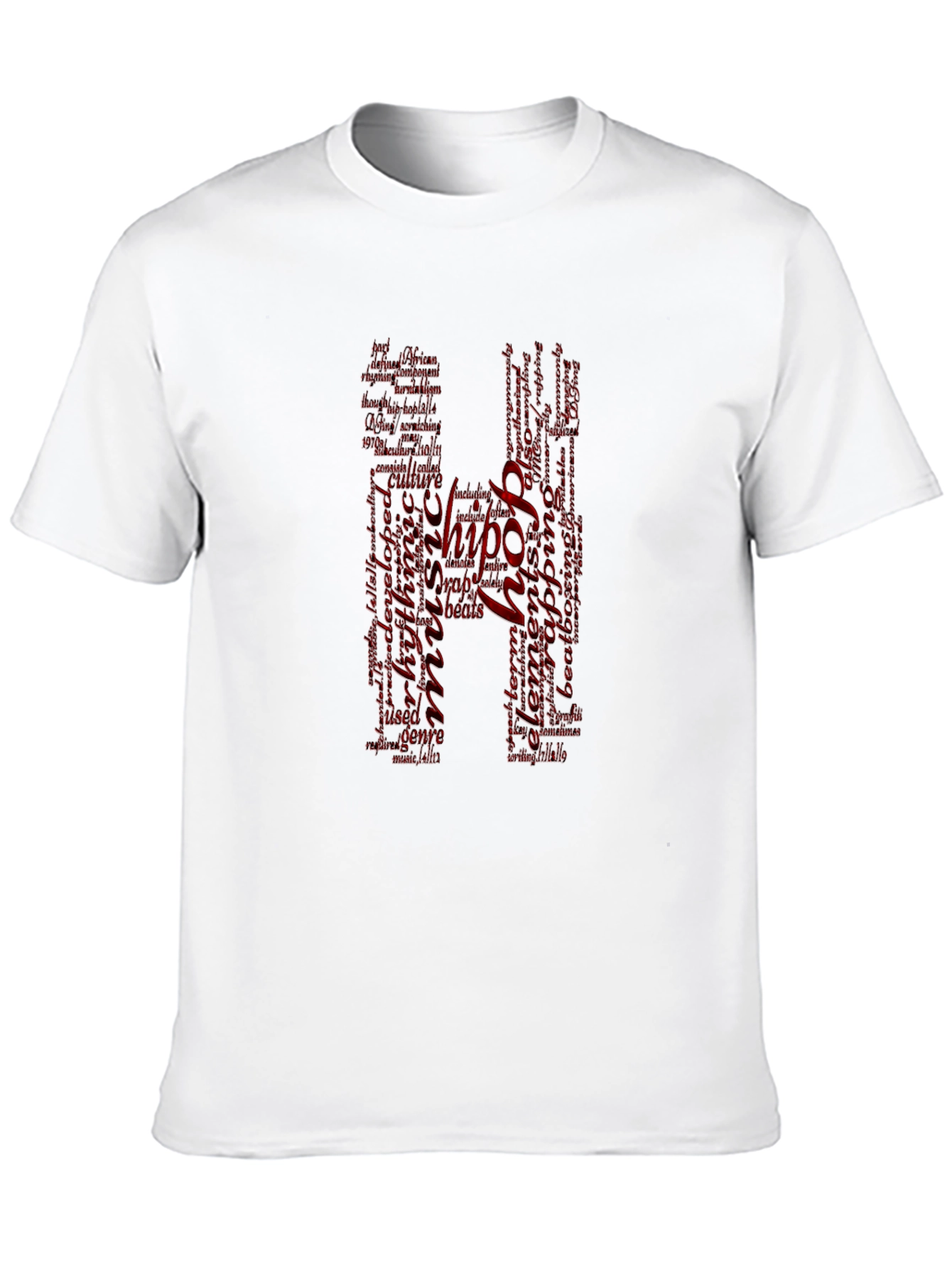 Mens Black Hip Hop Graphic T-Shirt