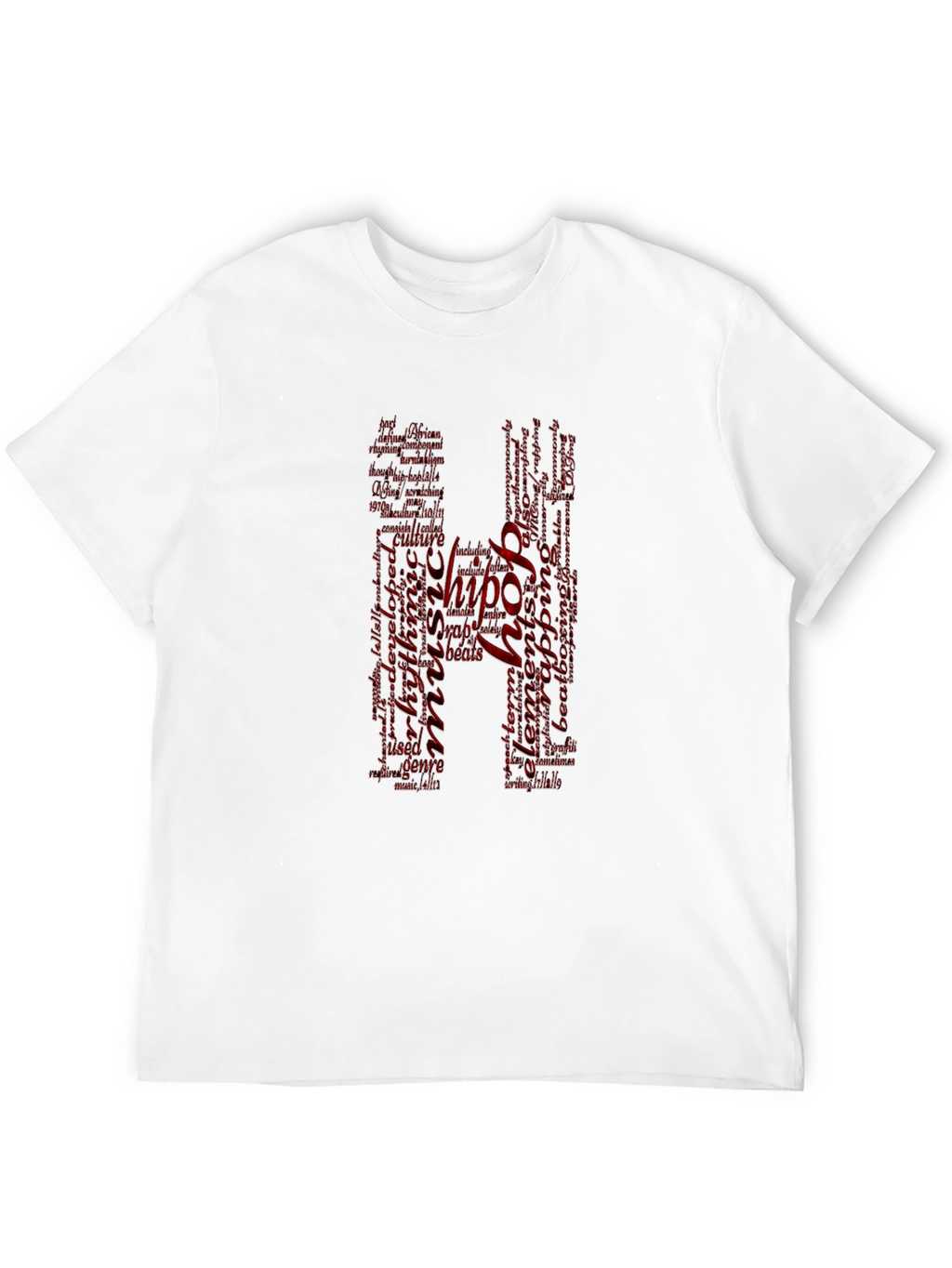 Mens Black Hip Hop Graphic T-Shirt