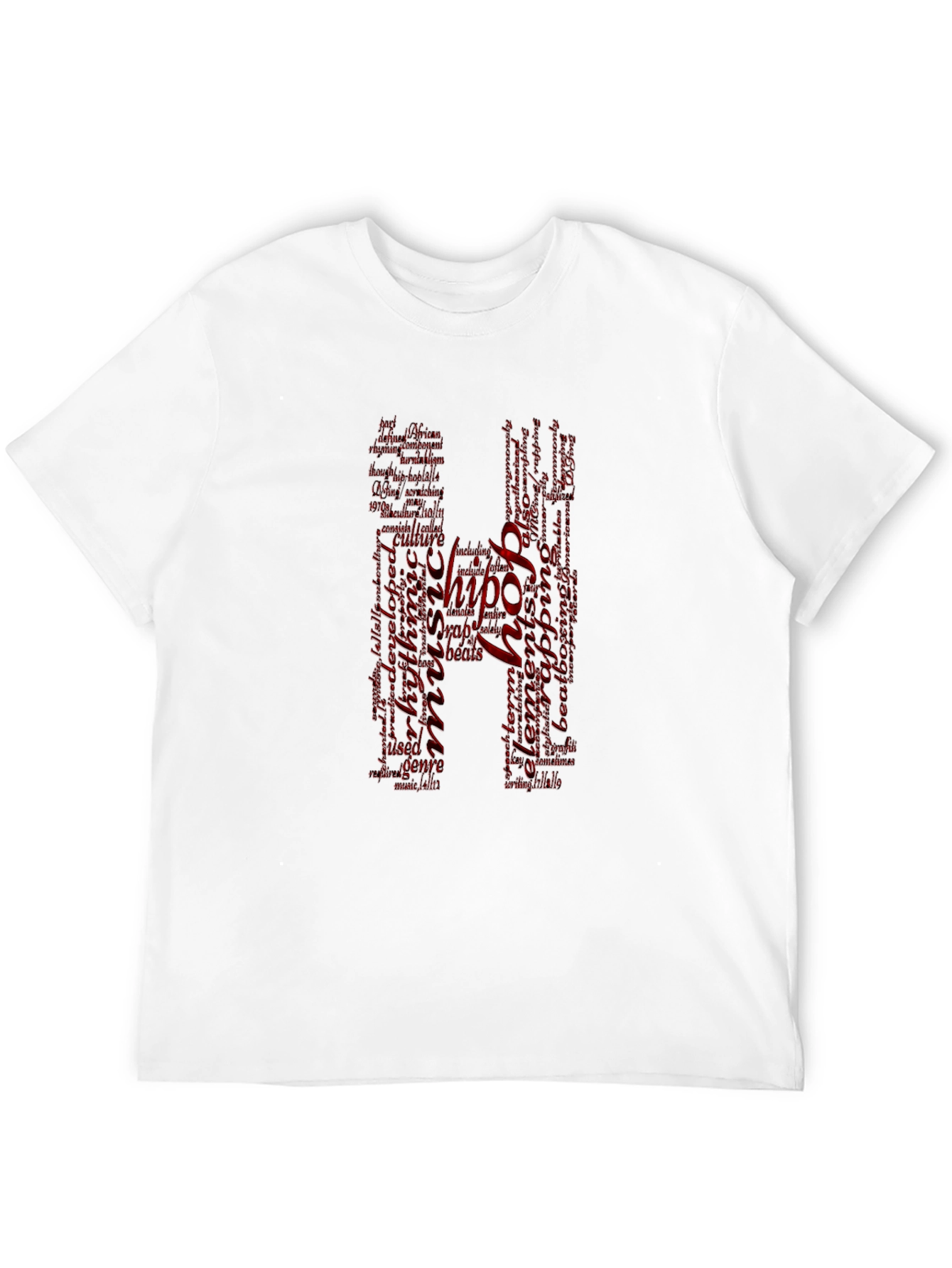 Mens Black Hip Hop Graphic T-Shirt