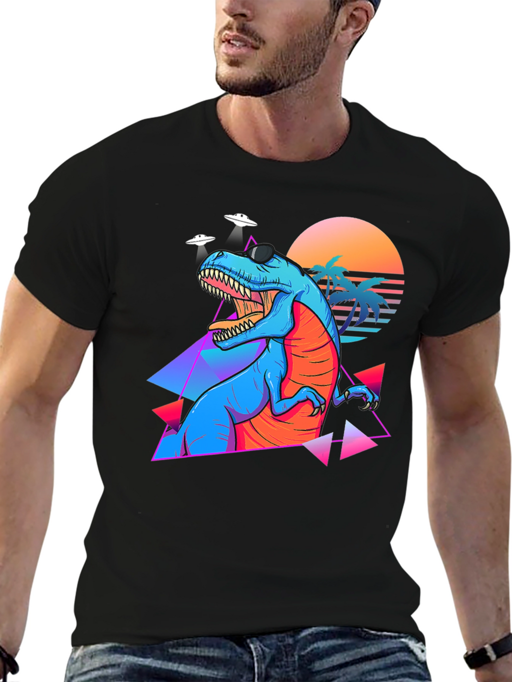 Retro Dinosaur Graphic Tee - Cool T-Rex Shirt
