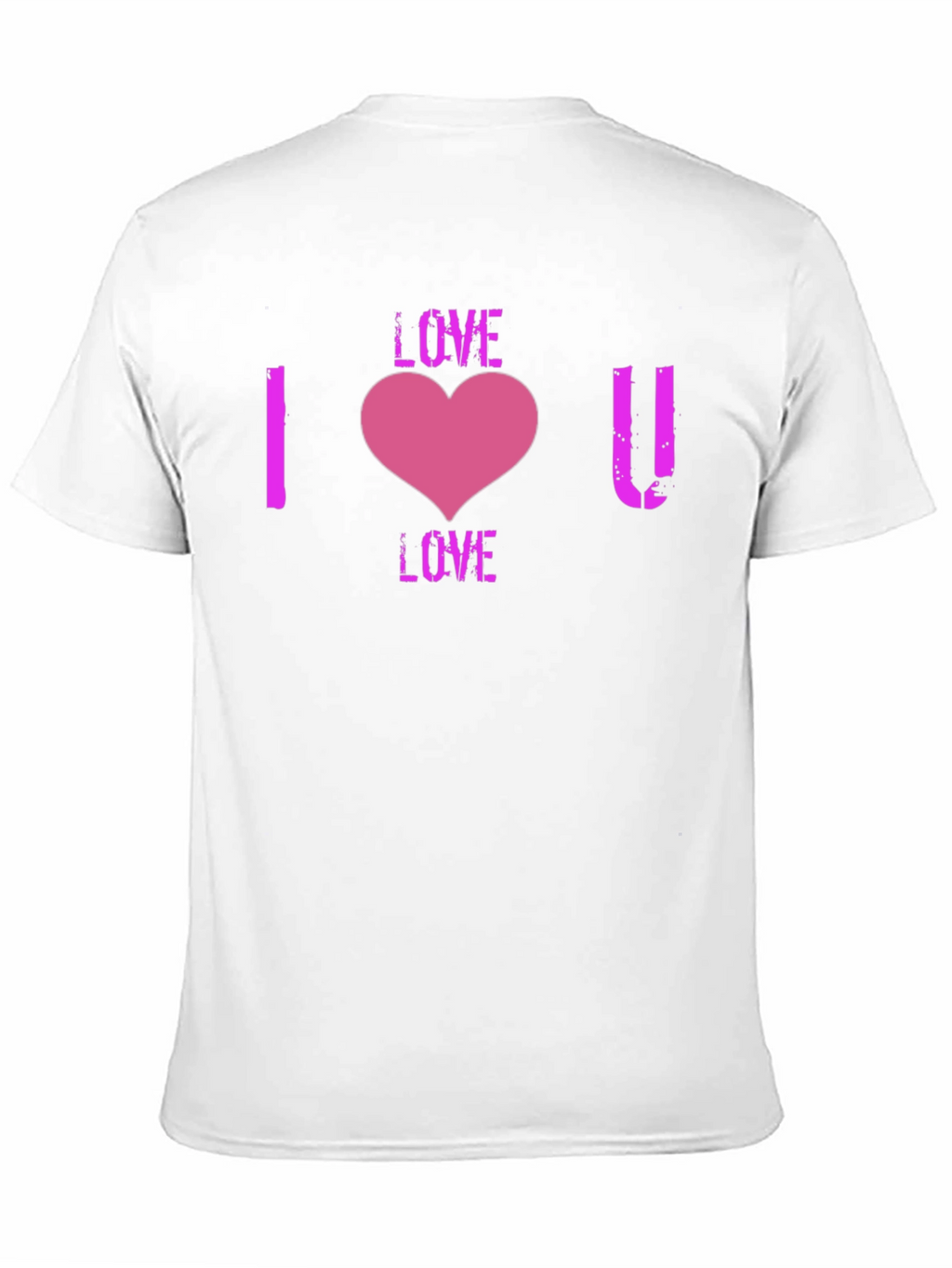 I Love You Heart Graphic T-Shirt - Black