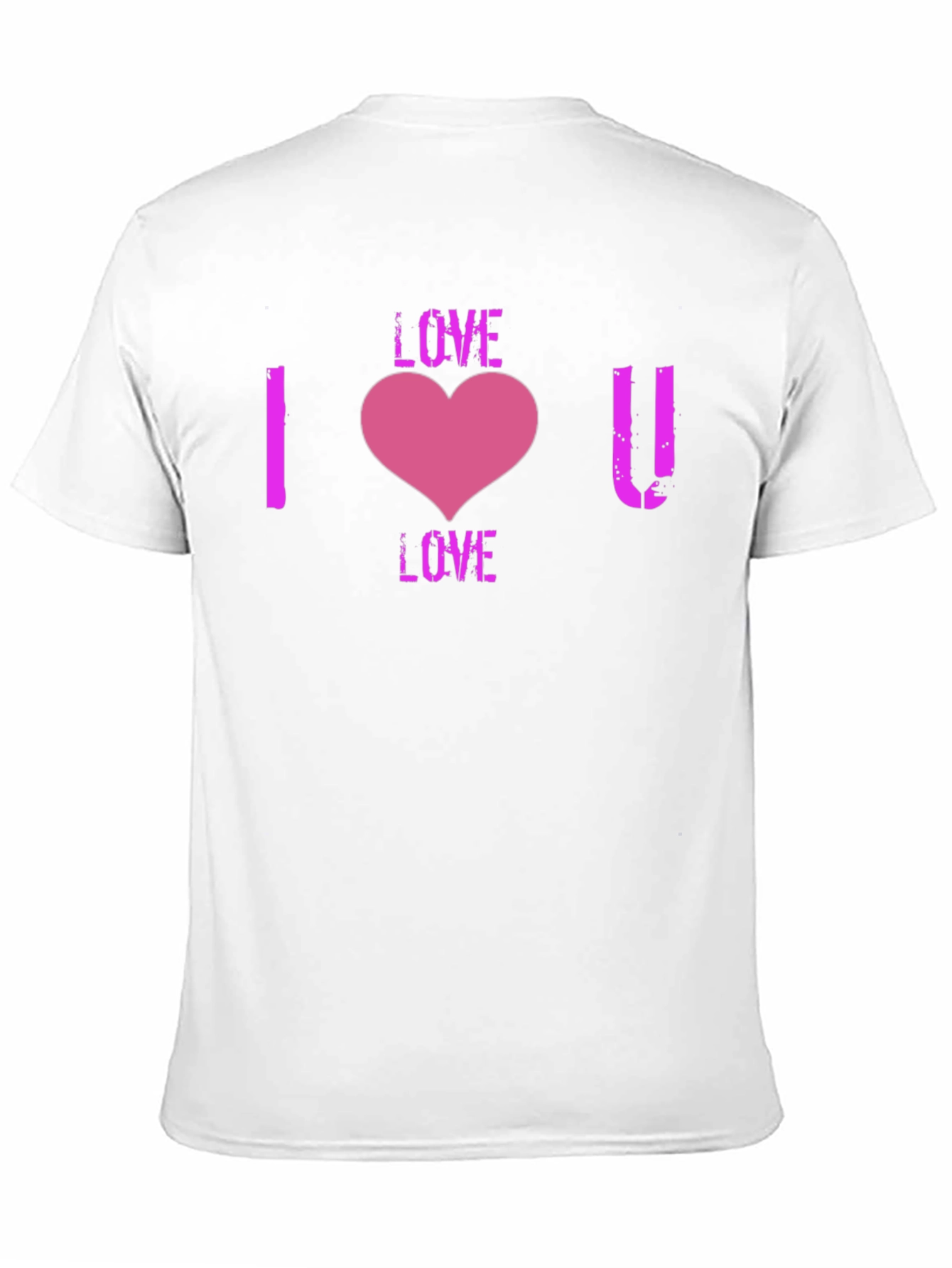 I Love You Heart Graphic T-Shirt - Black