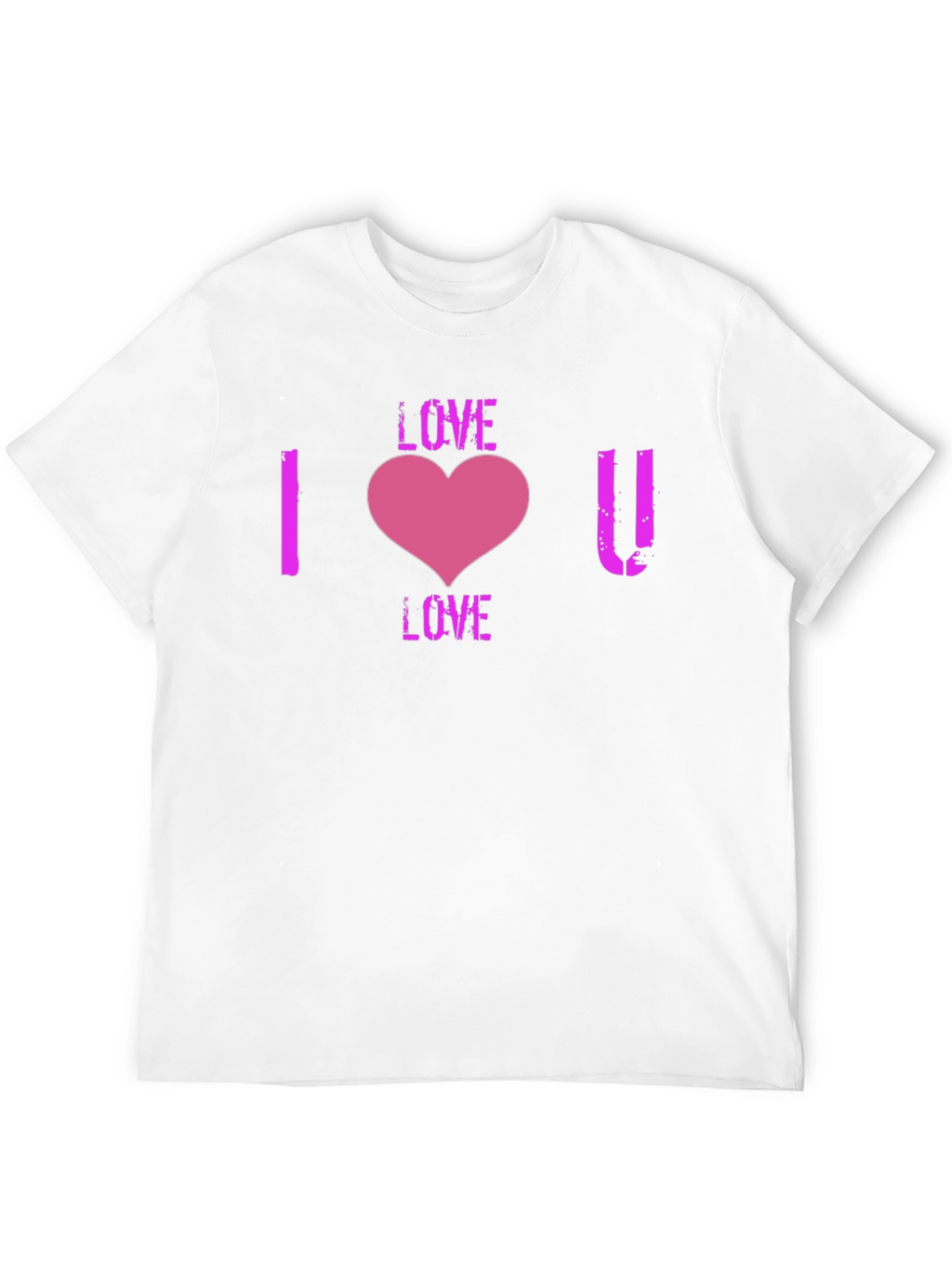 I Love You Heart Graphic T-Shirt - Black