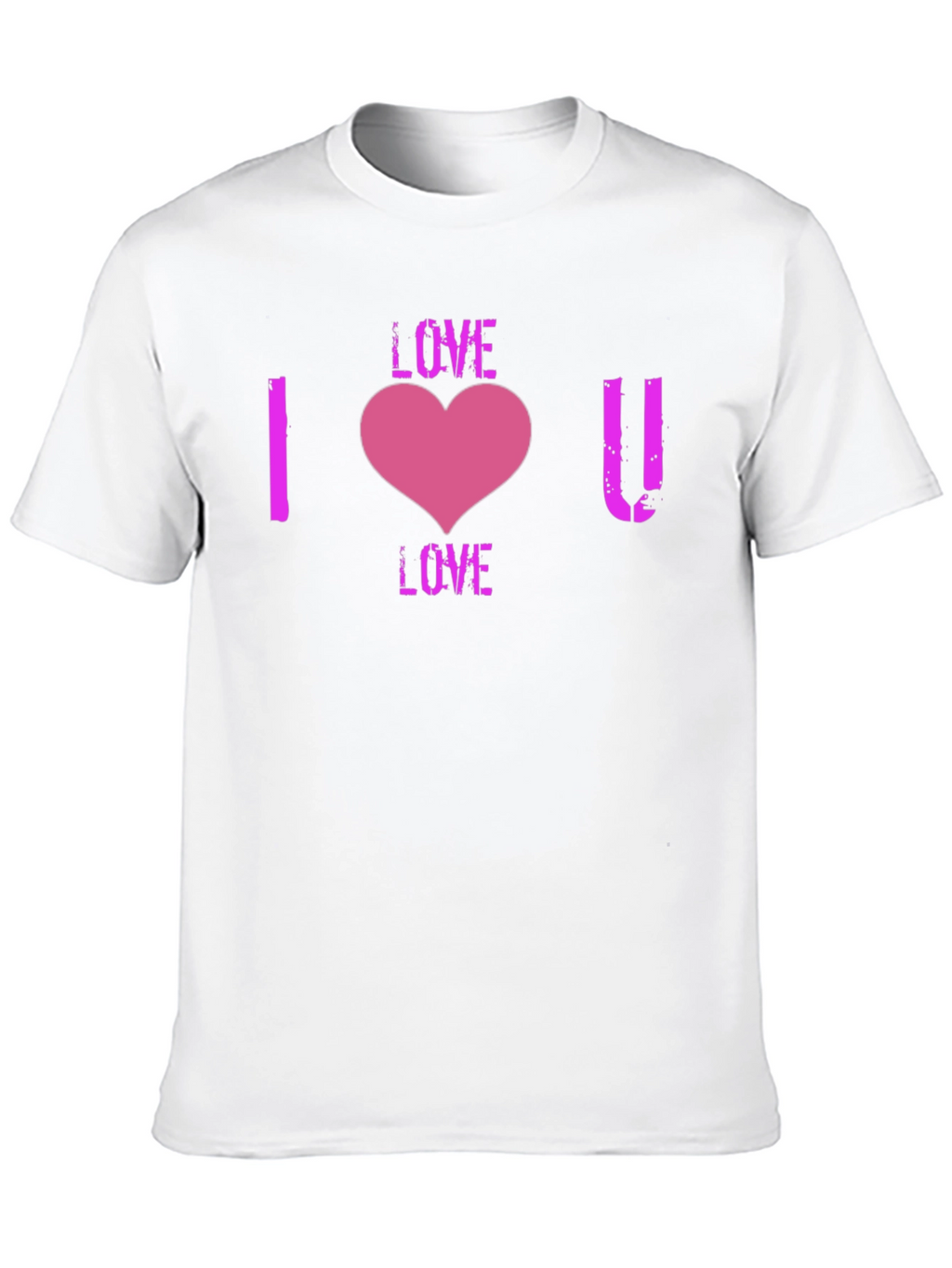 I Love You Heart Graphic T-Shirt - Black