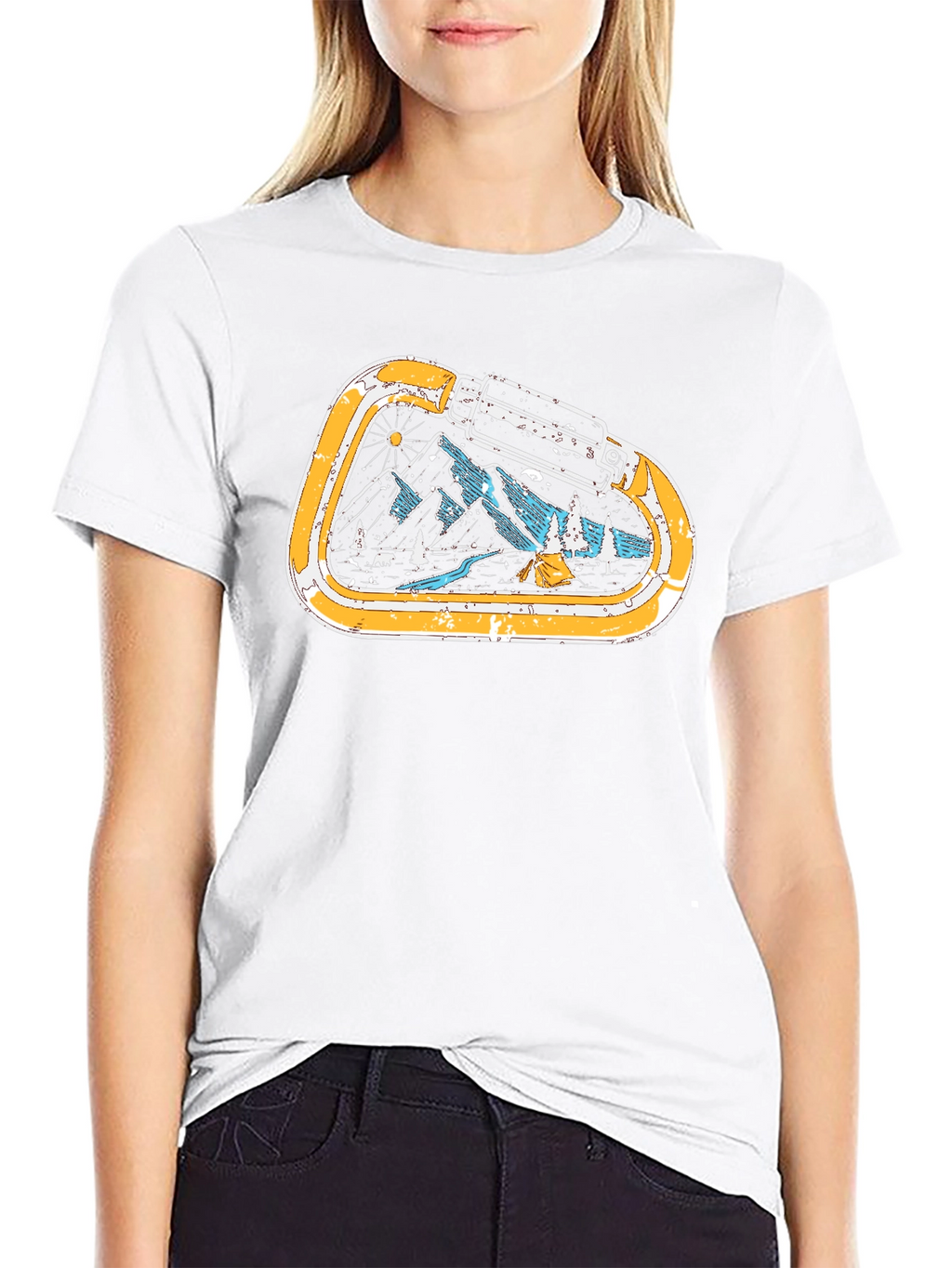 Mountain Carabiner Graphic Tee - Black