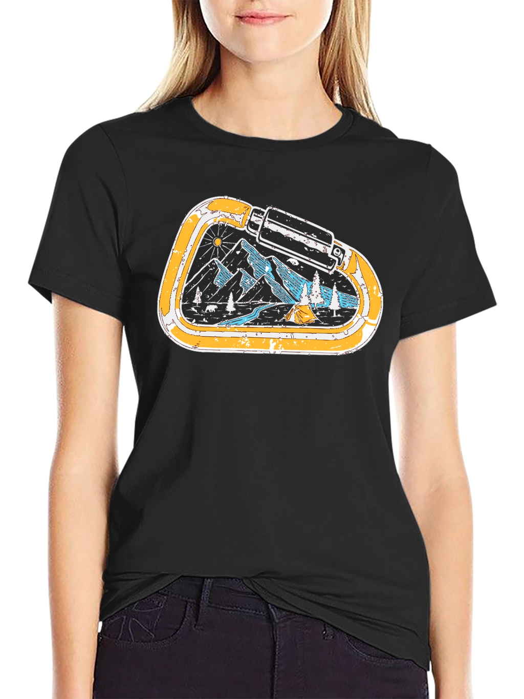Mountain Carabiner Graphic Tee - Black