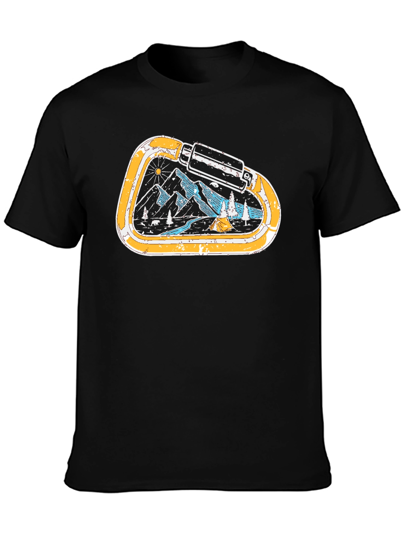Mountain Carabiner Graphic Tee - Black