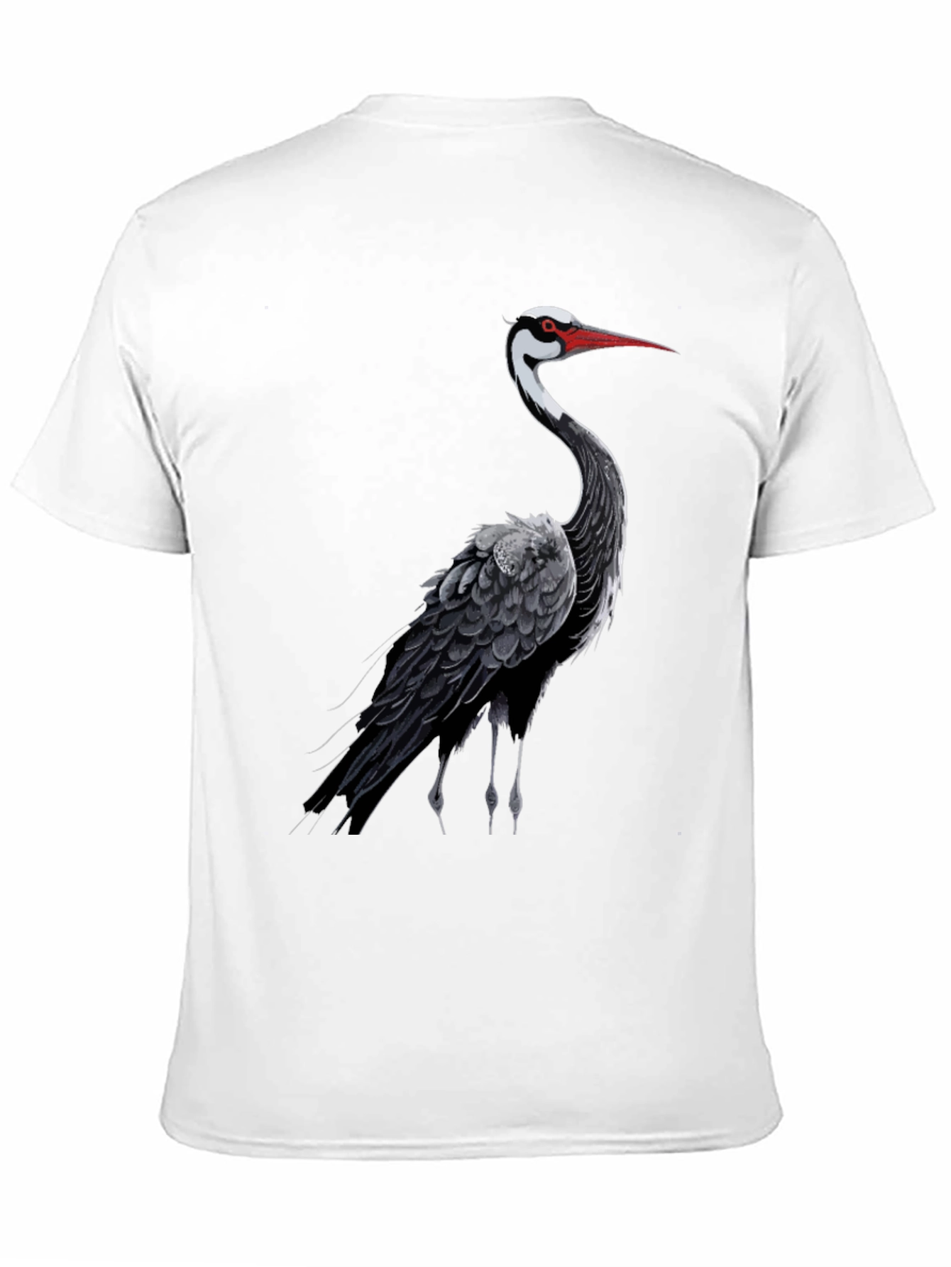 Black Crane Graphic Tee - Stylish Menswear