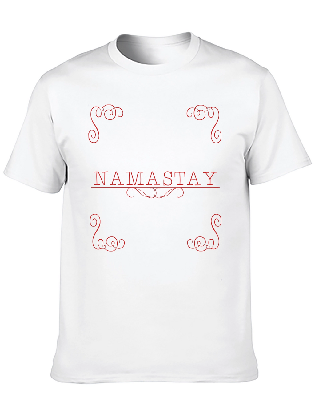 Namastay Black T-Shirt with Red Accent Design
