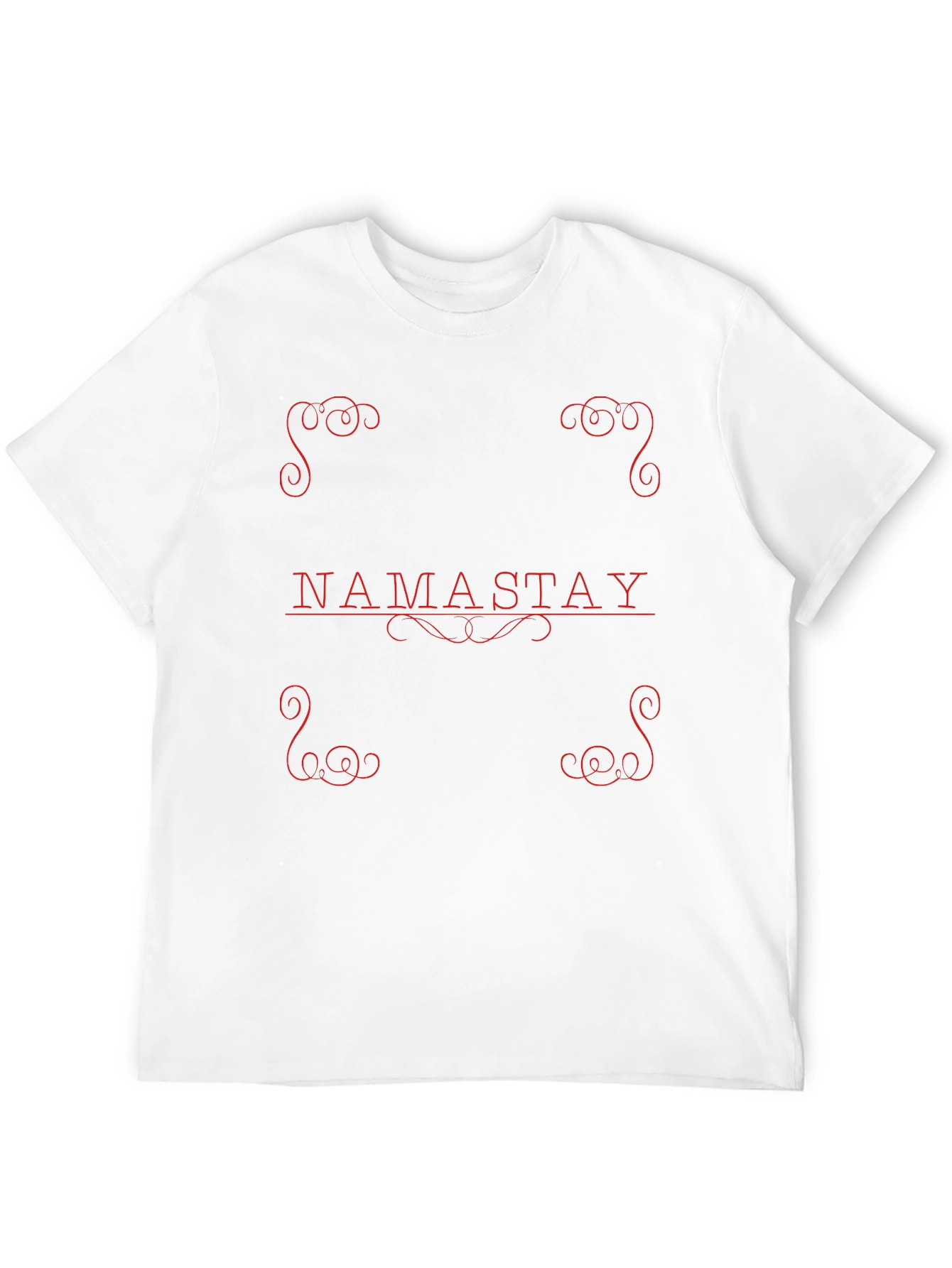 Namastay Black T-Shirt with Red Accent Design
