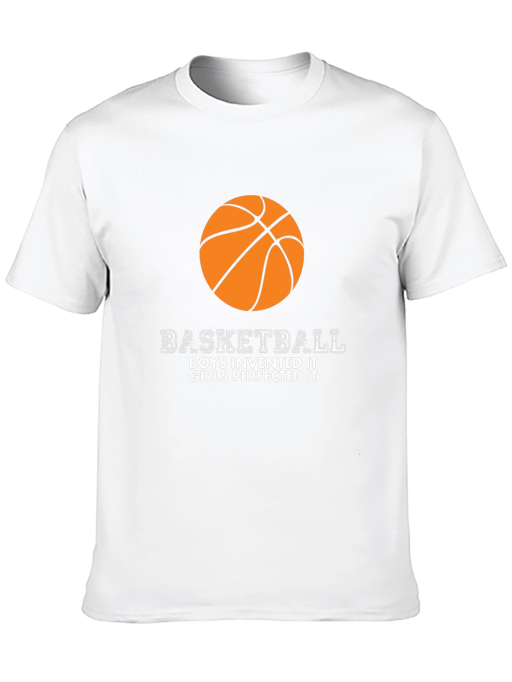 Basketball Boys Invented Girls Perfected Black T-Shirt