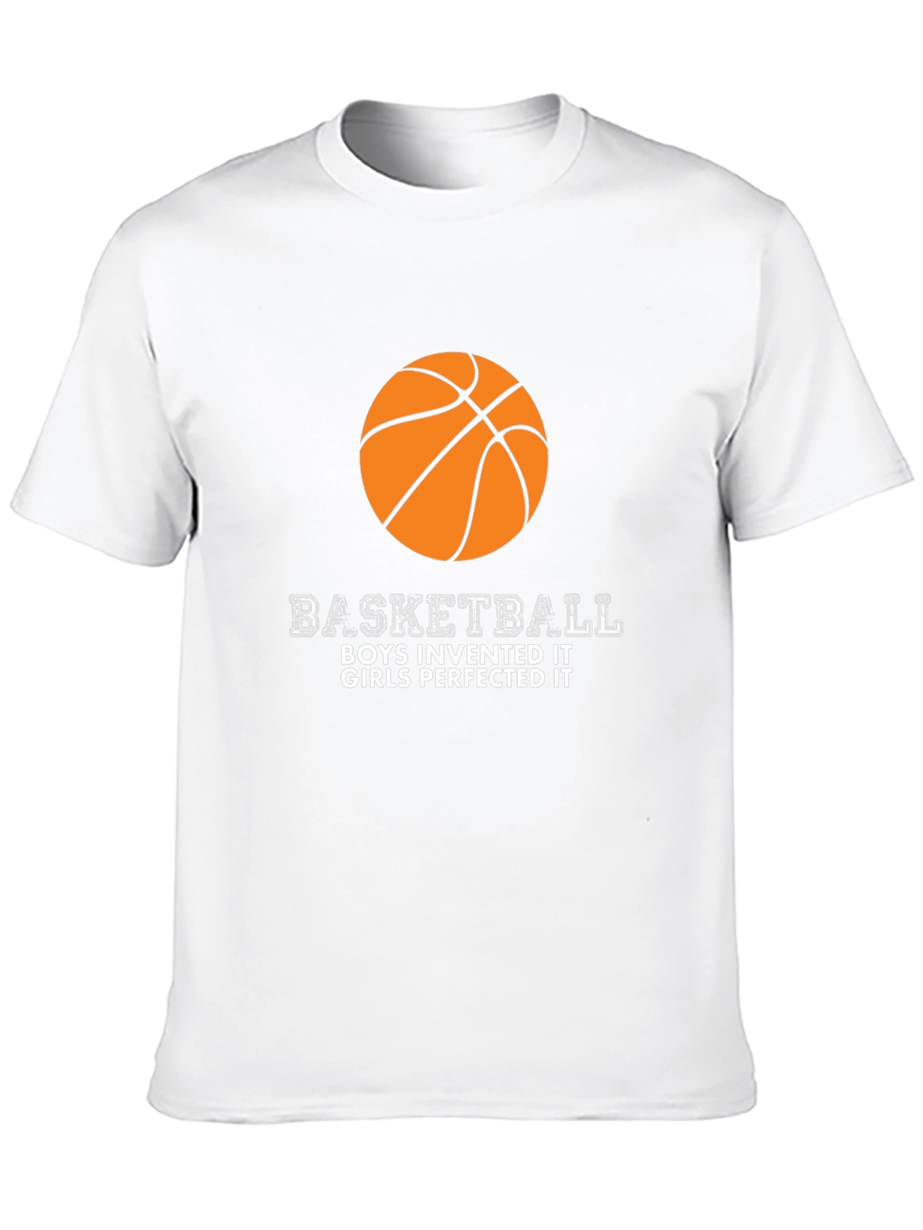 Basketball Boys Invented Girls Perfected Black T-Shirt