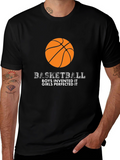 Basketball Boys Invented Girls Perfected Black T-Shirt