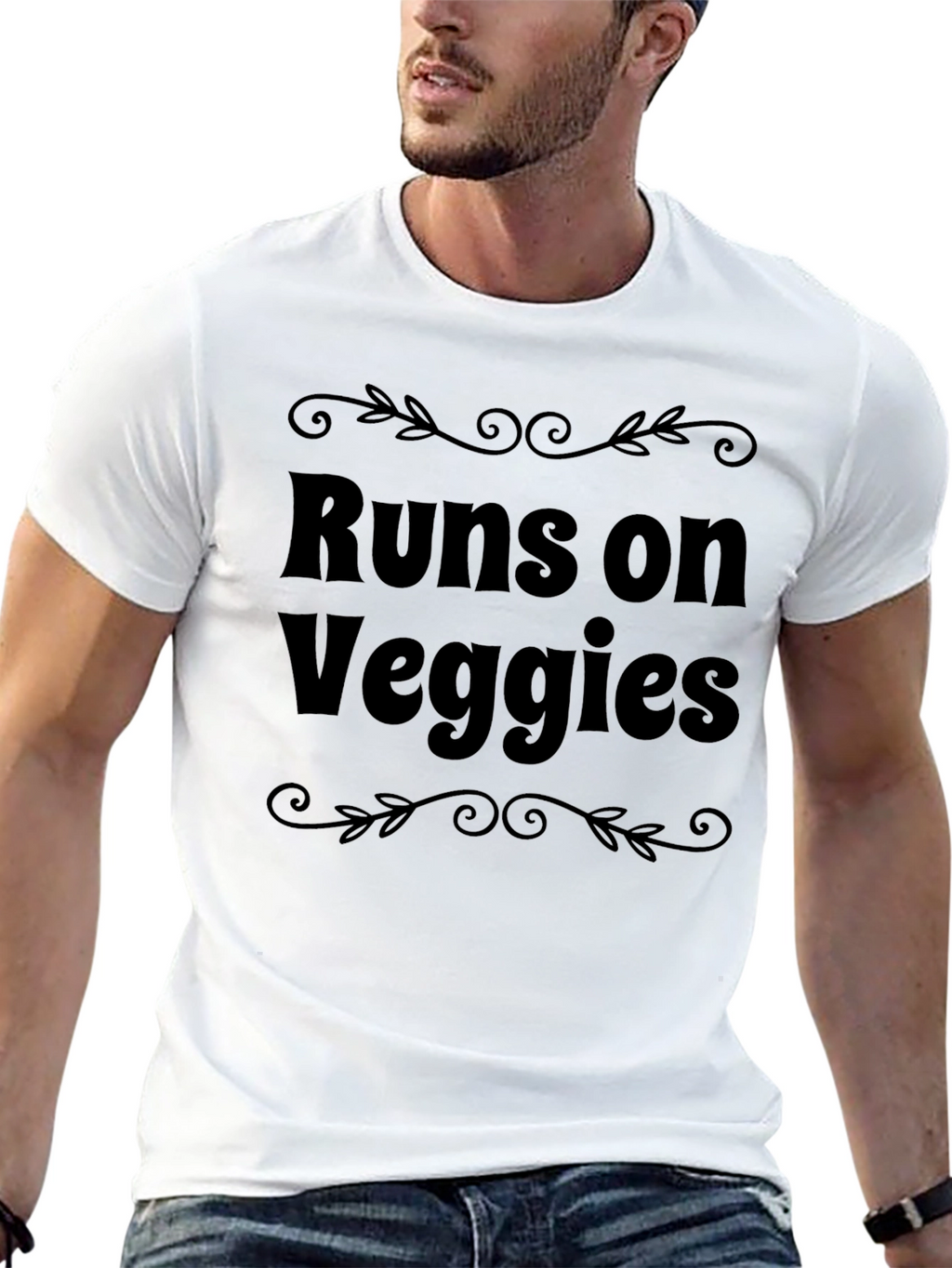 Runs on Veggies Graphic Tee - Vegan Lifestyle Shirt