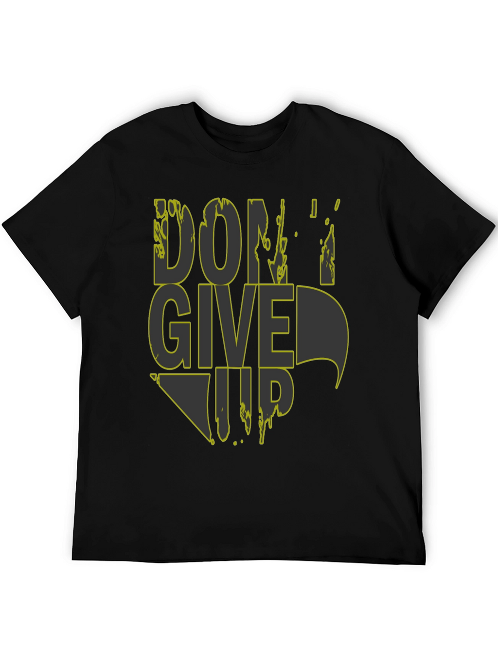 Dont Give Up Graphic Tee - Mens Black T-Shirt