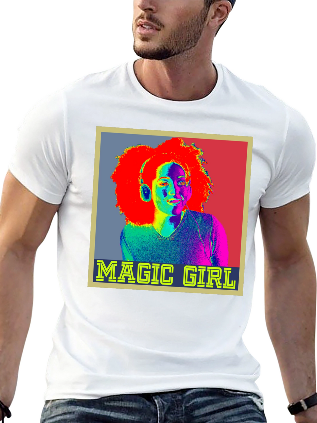 Magic Girl Graphic Tee - Retro Pop Art T-Shirt