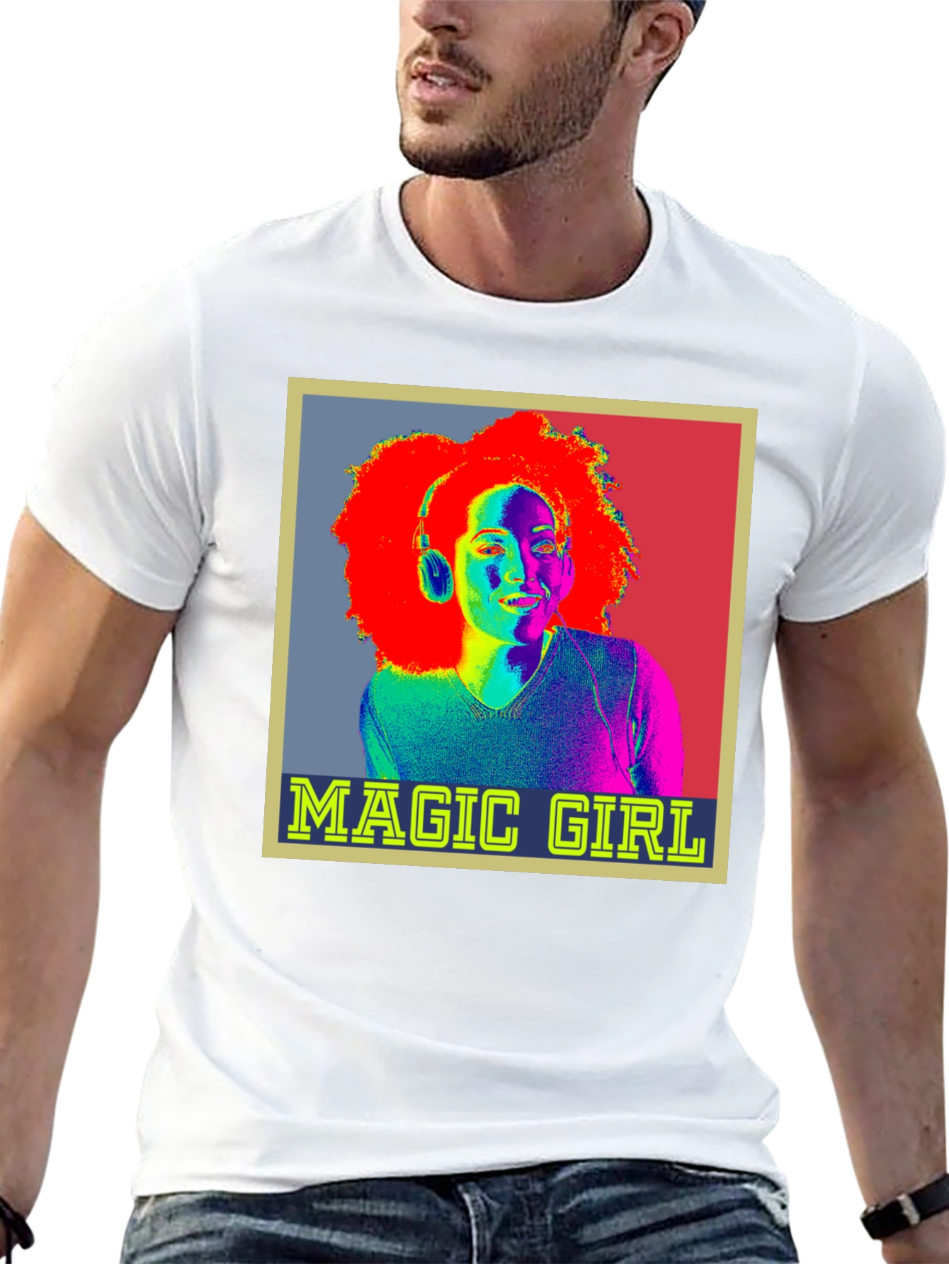 Magic Girl Graphic Tee - Retro Pop Art T-Shirt