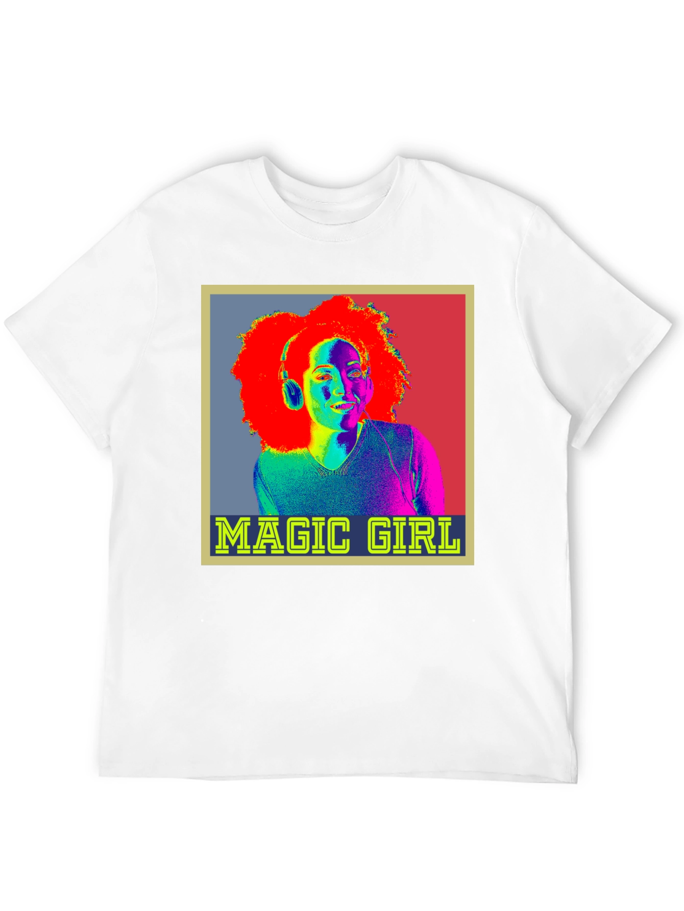 Magic Girl Graphic Tee - Retro Pop Art T-Shirt