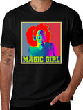 Magic Girl Graphic Tee - Retro Pop Art T-Shirt