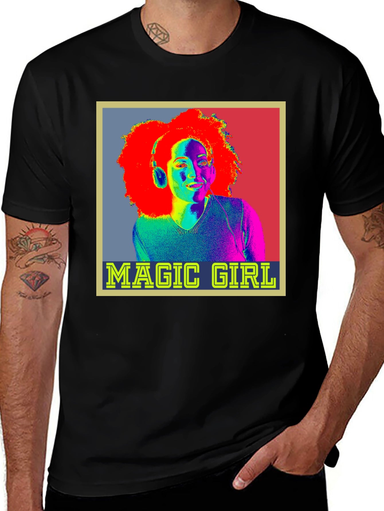 Magic Girl Graphic Tee - Retro Pop Art T-Shirt