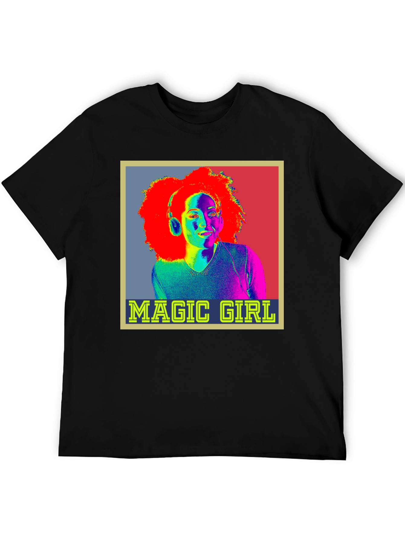 Magic Girl Graphic Tee - Retro Pop Art T-Shirt