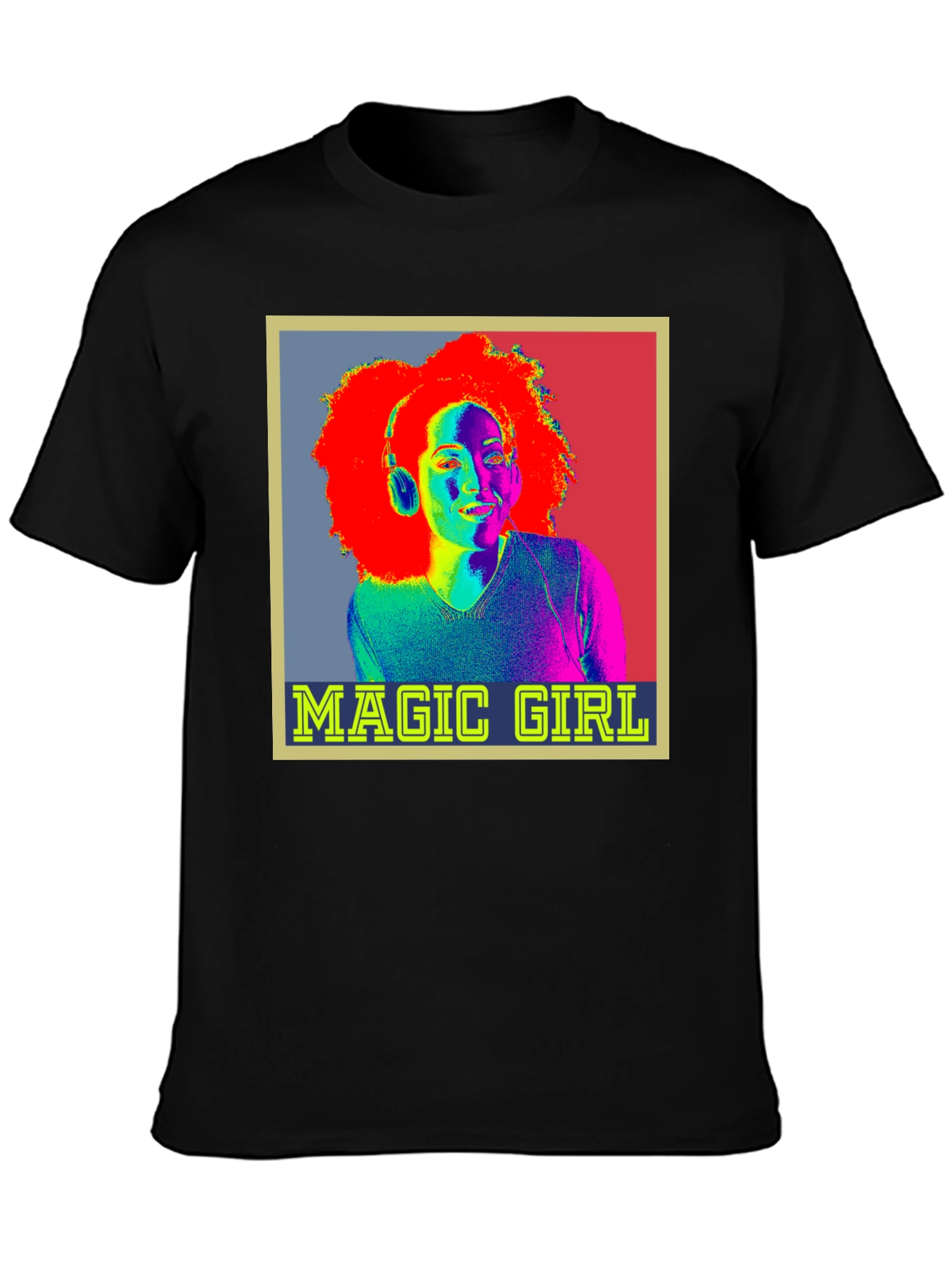 Magic Girl Graphic Tee - Retro Pop Art T-Shirt