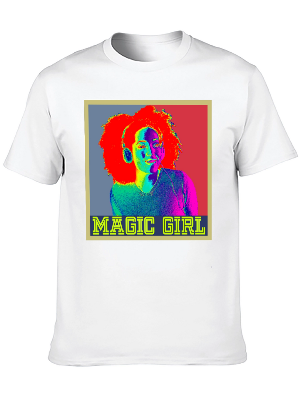 Magic Girl Graphic Tee - Retro Pop Art T-Shirt