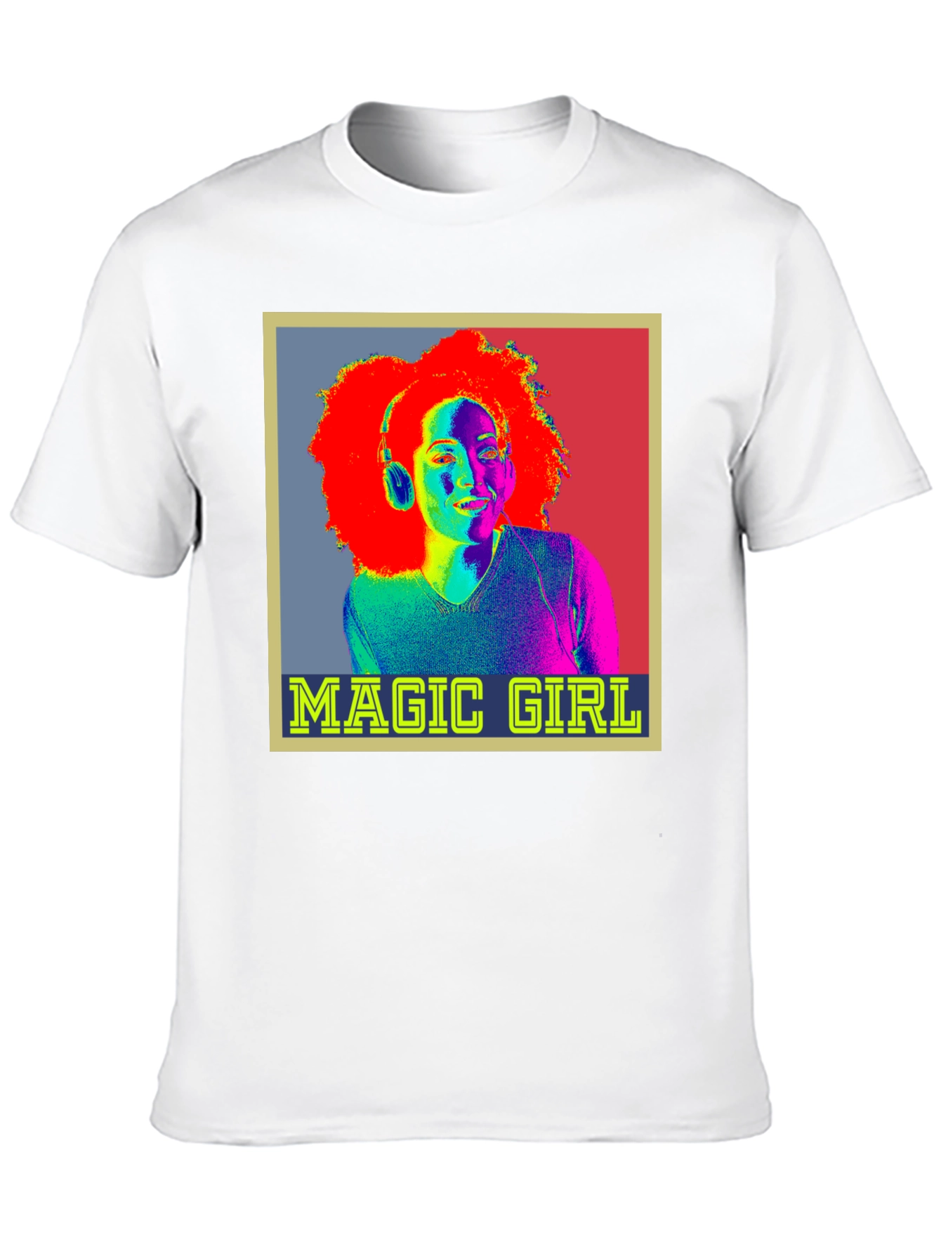 Magic Girl Graphic Tee - Retro Pop Art T-Shirt
