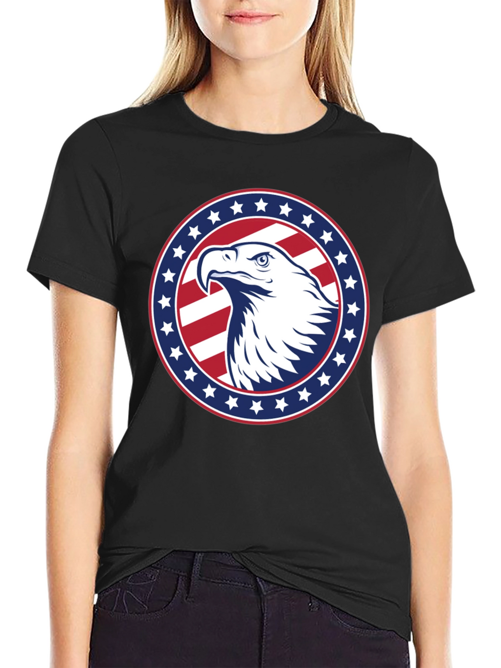 Patriotic Eagle Graphic Tee - American Pride