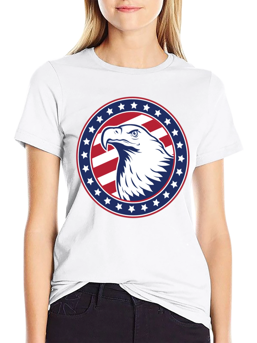 Patriotic Eagle Graphic Tee - American Pride