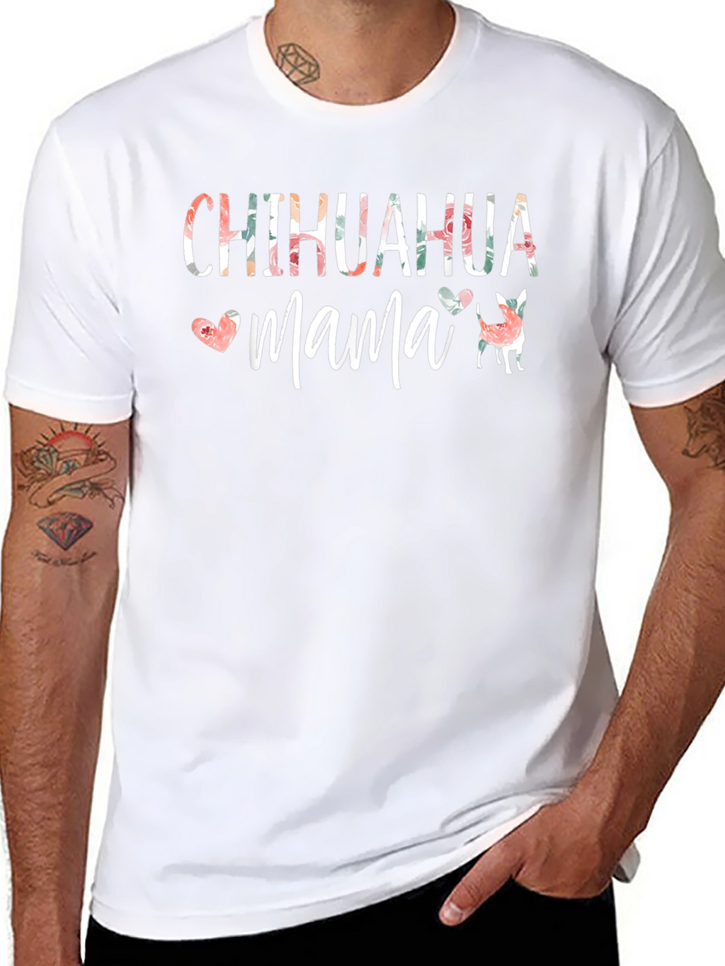 Chihuahua Mama Floral Graphic Tee