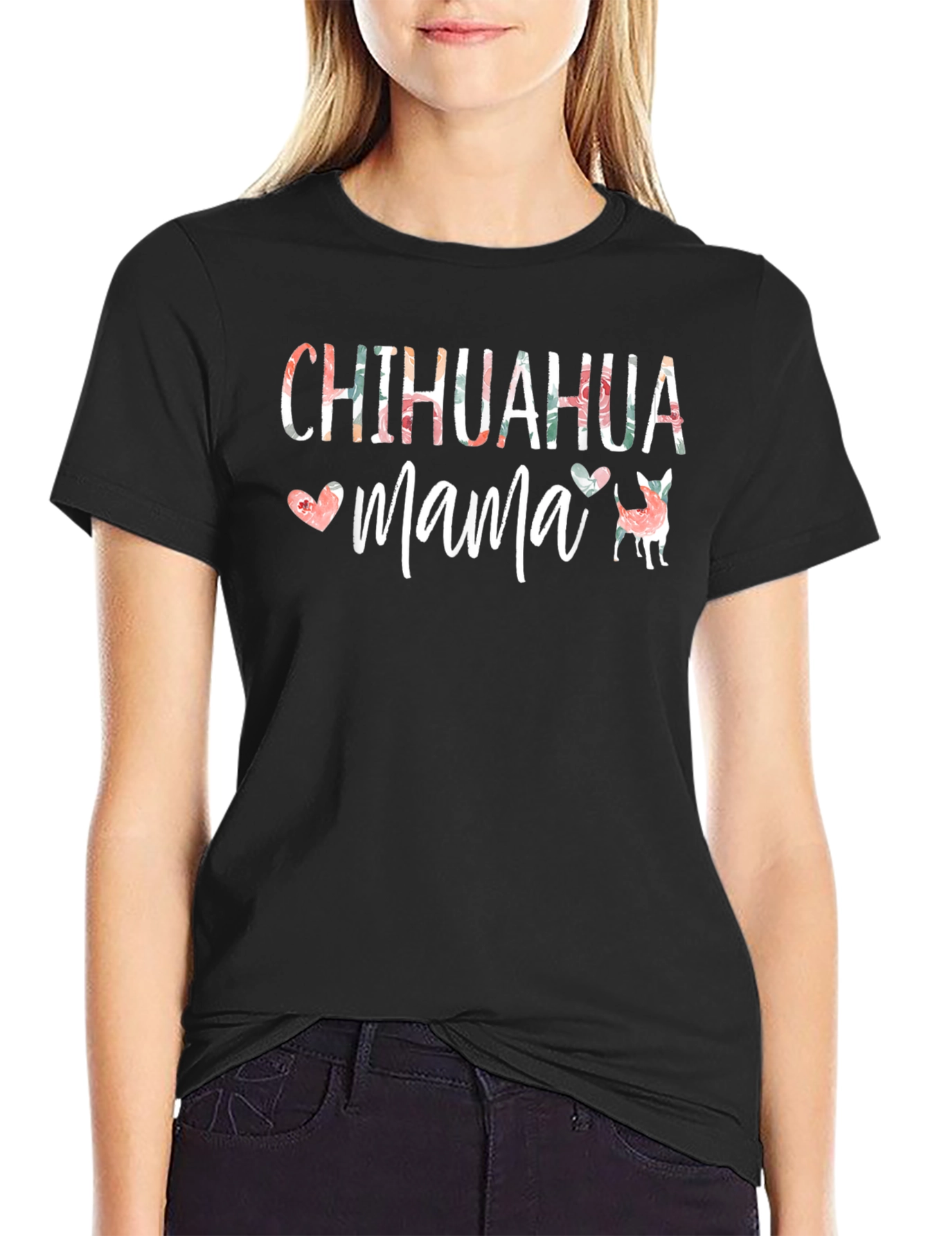 Chihuahua Mama Floral Graphic Tee