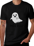 His Boo! Ghost Graphic Black T-Shirt