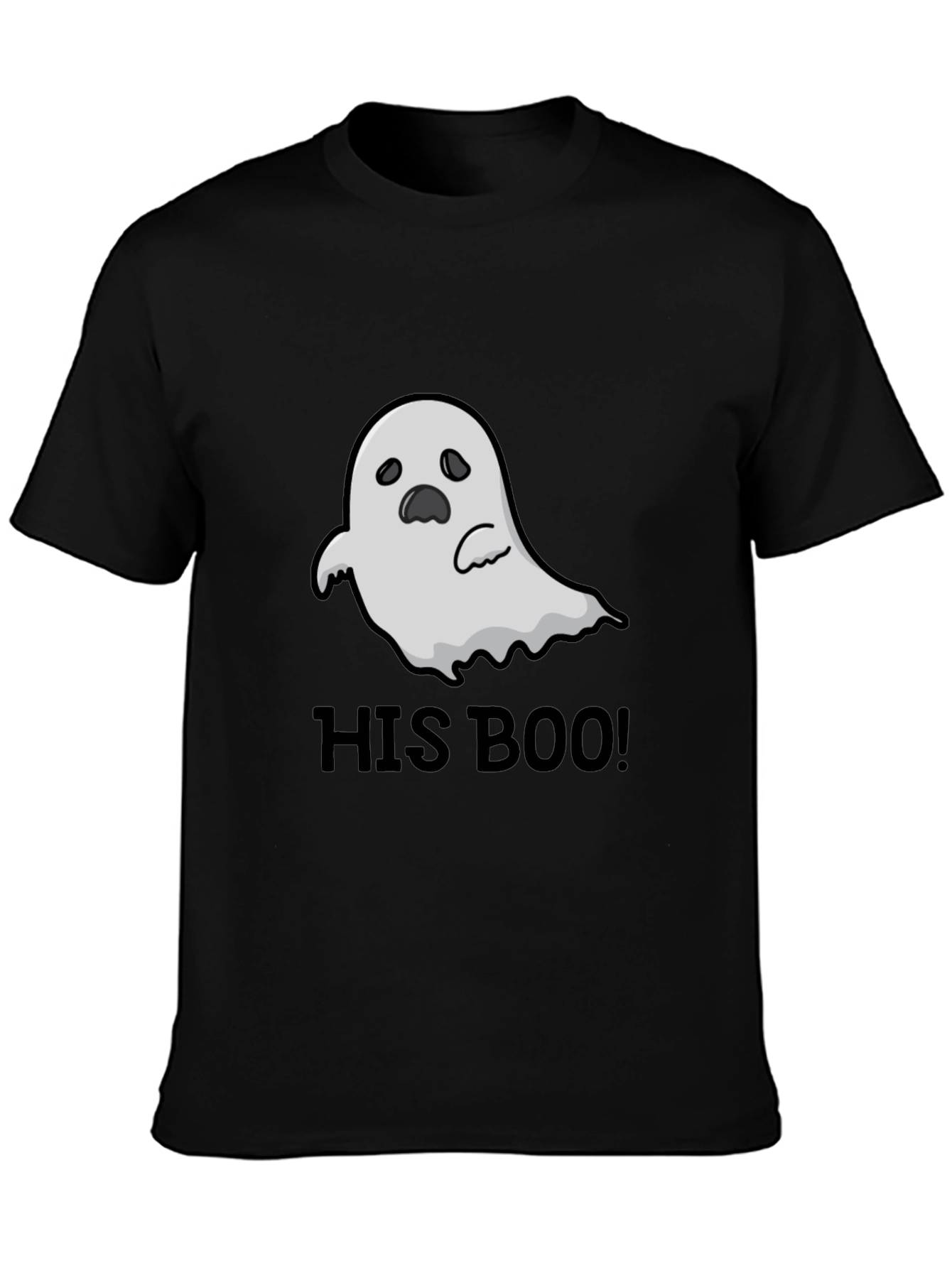 His Boo! Ghost Graphic Black T-Shirt