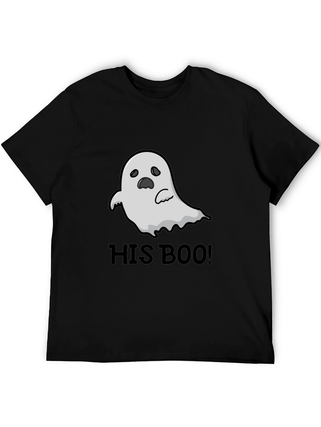 His Boo! Ghost Graphic Black T-Shirt