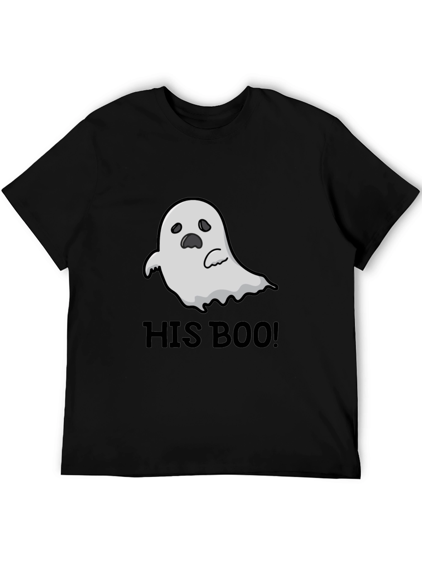 His Boo! Ghost Graphic Black T-Shirt