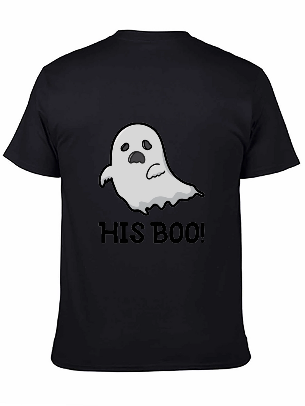 His Boo! Ghost Graphic Black T-Shirt