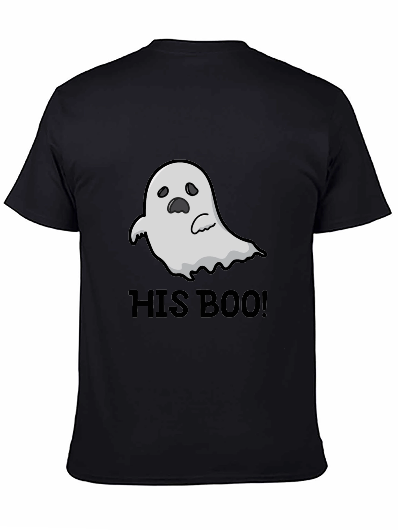 His Boo! Ghost Graphic Black T-Shirt