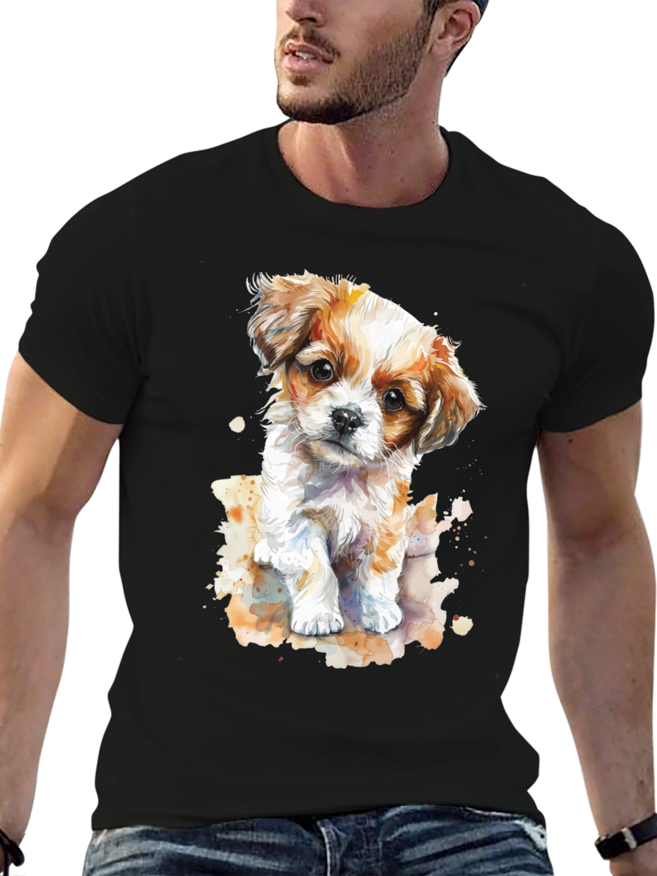 Cute Puppy Watercolor T-Shirt