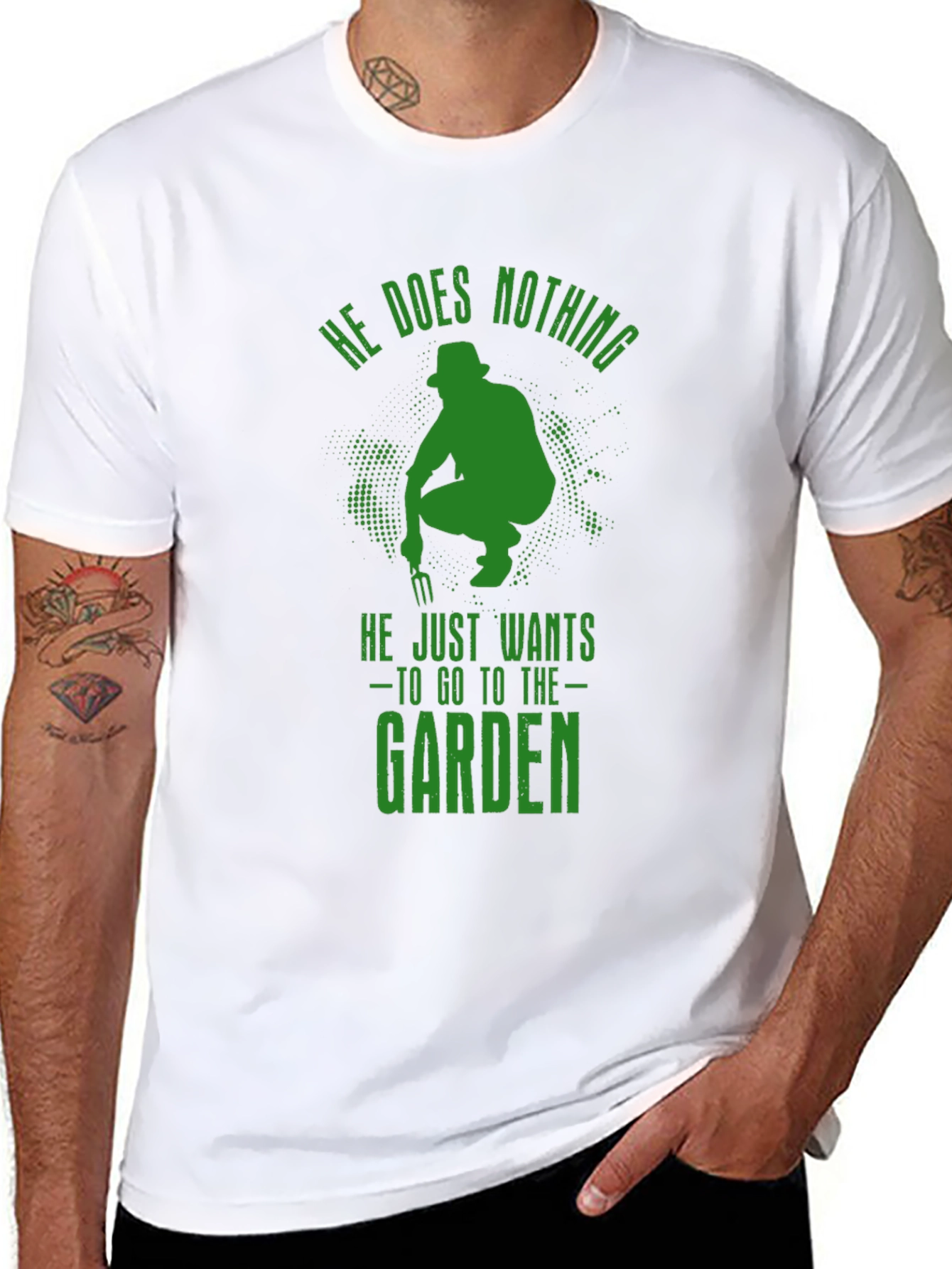 Gardener T-Shirt - He Does Nothing Funny Garden Tee