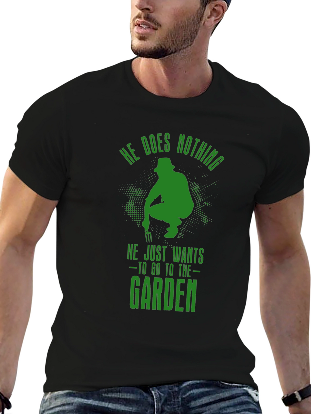 Gardener T-Shirt - He Does Nothing Funny Garden Tee