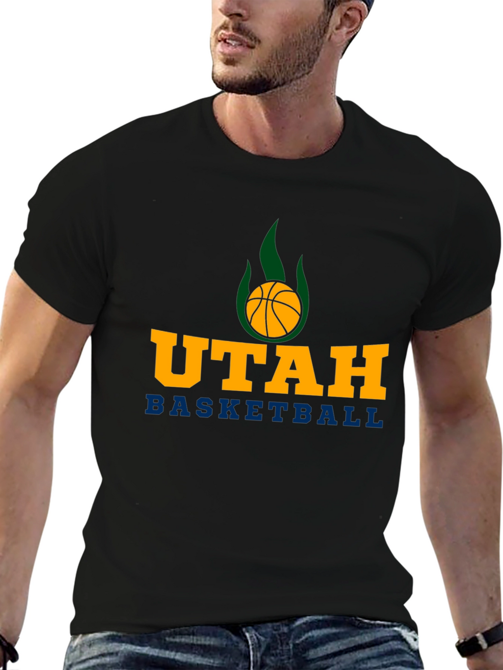 Utah Basketball Black T-Shirt