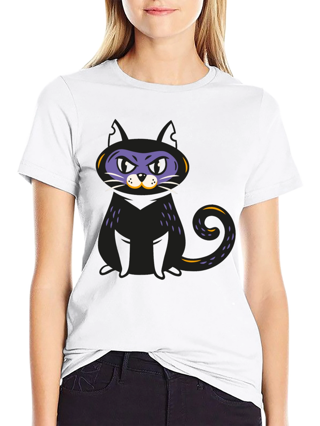 Black Cat Graphic T-Shirt - Halloween Fun