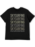 Skysurfing Graphic Tee - Black Cotton T-Shirt