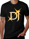 DJ Golden Graphic Tee - Stylish Black Cotton T-Shirt