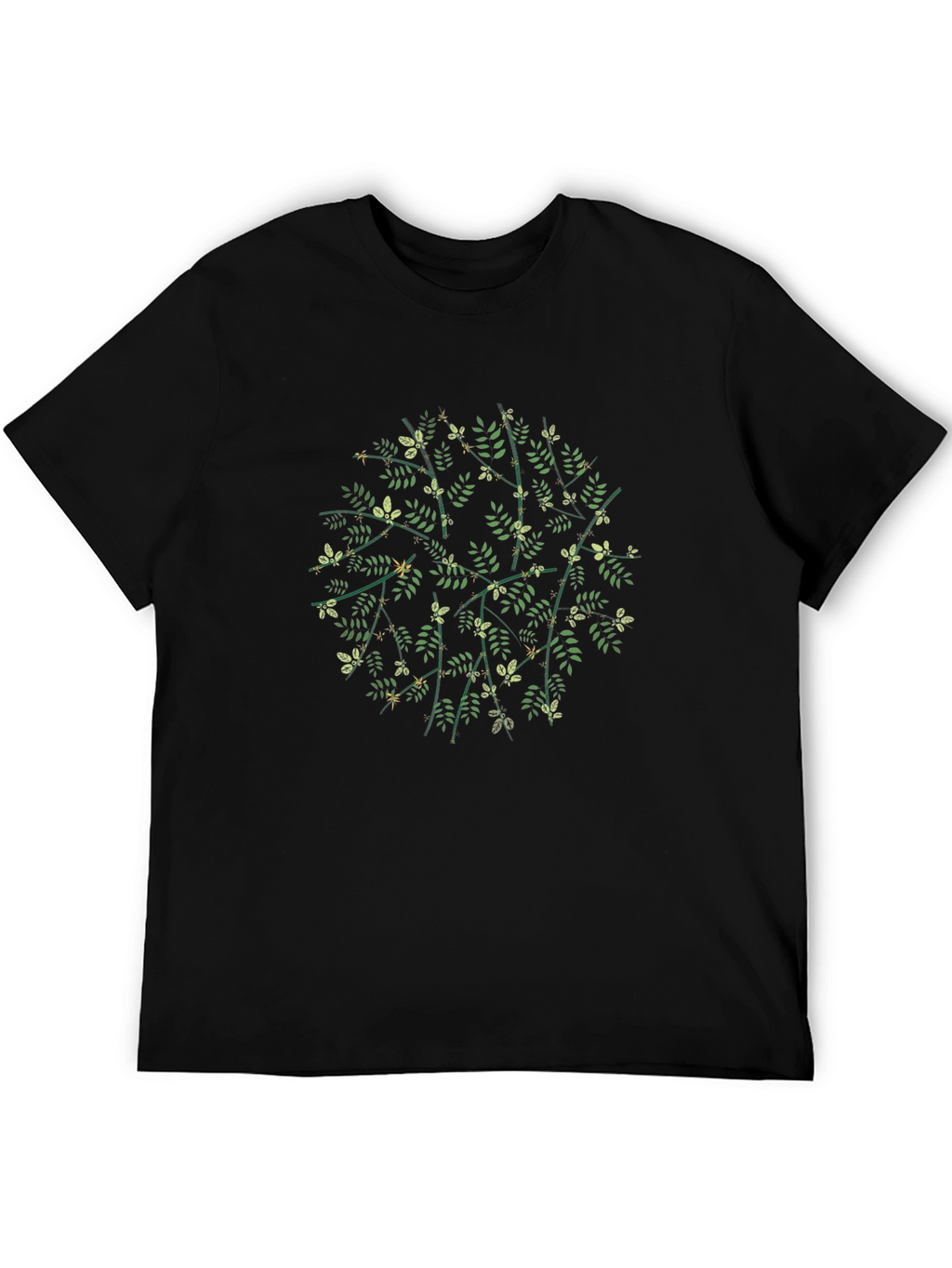 Nature Mandala Black T-Shirt