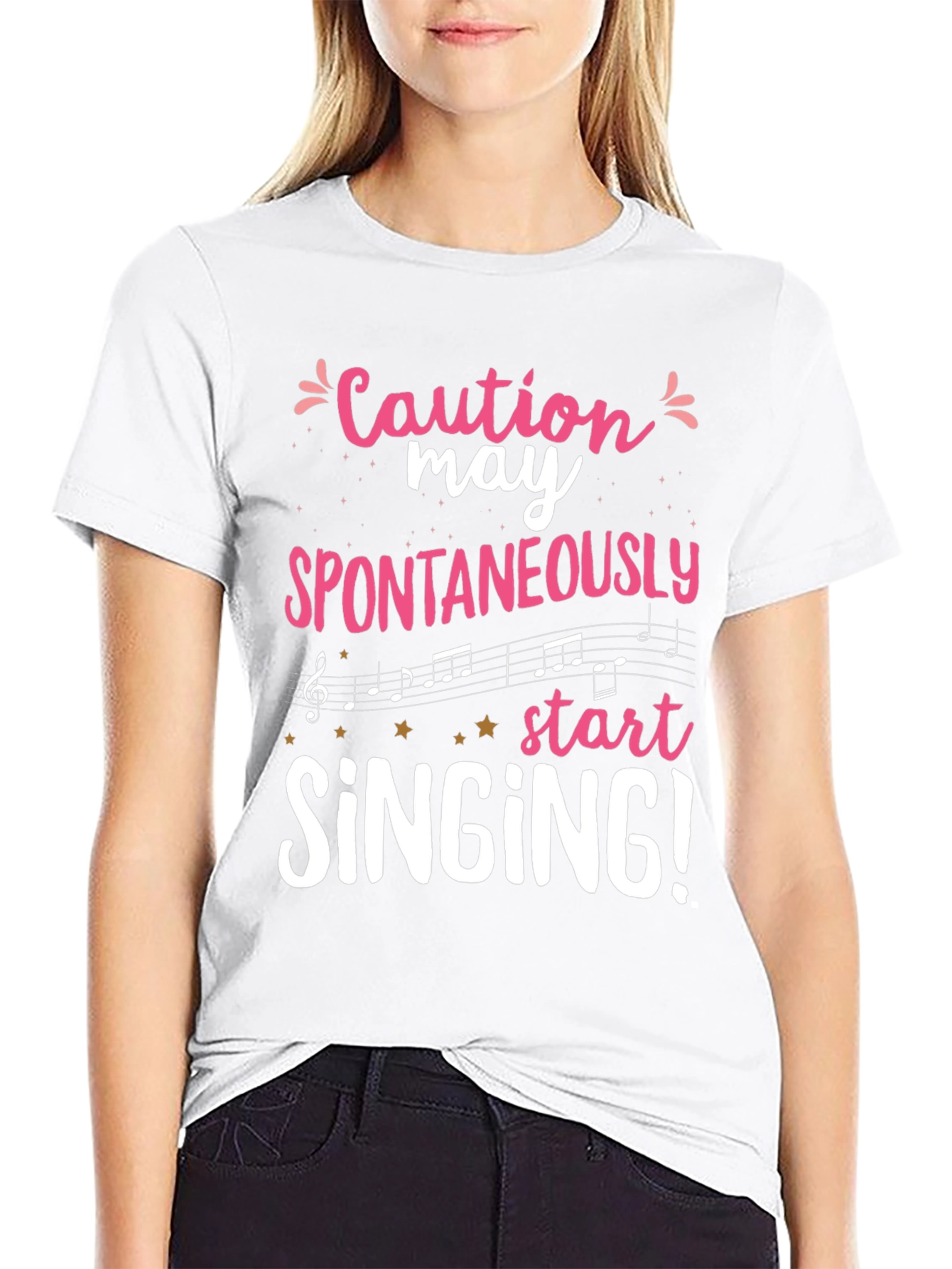 Caution May Spontaneously Start Singing Graphic Tee