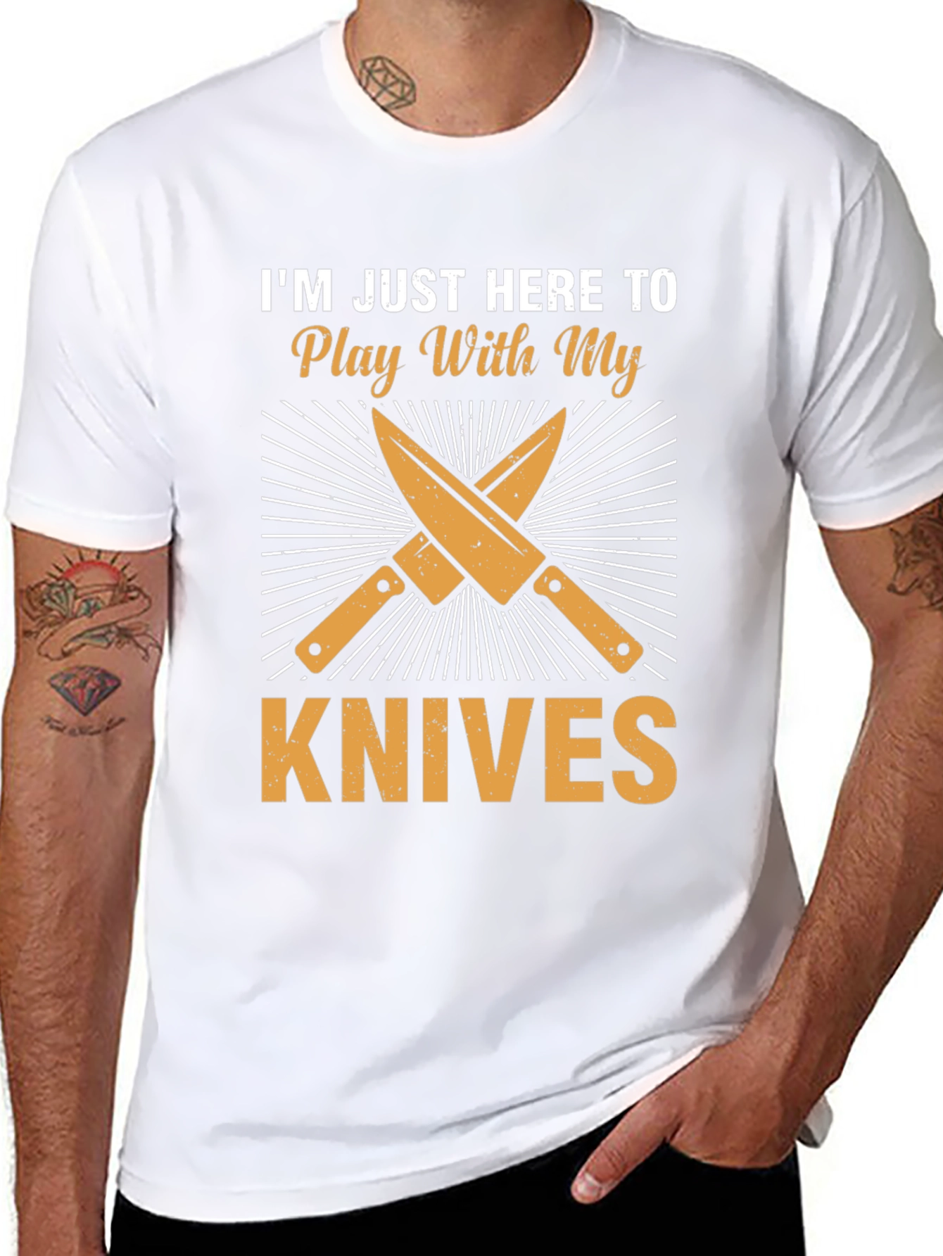 Im Just Here To Play With My Knives T-Shirt
