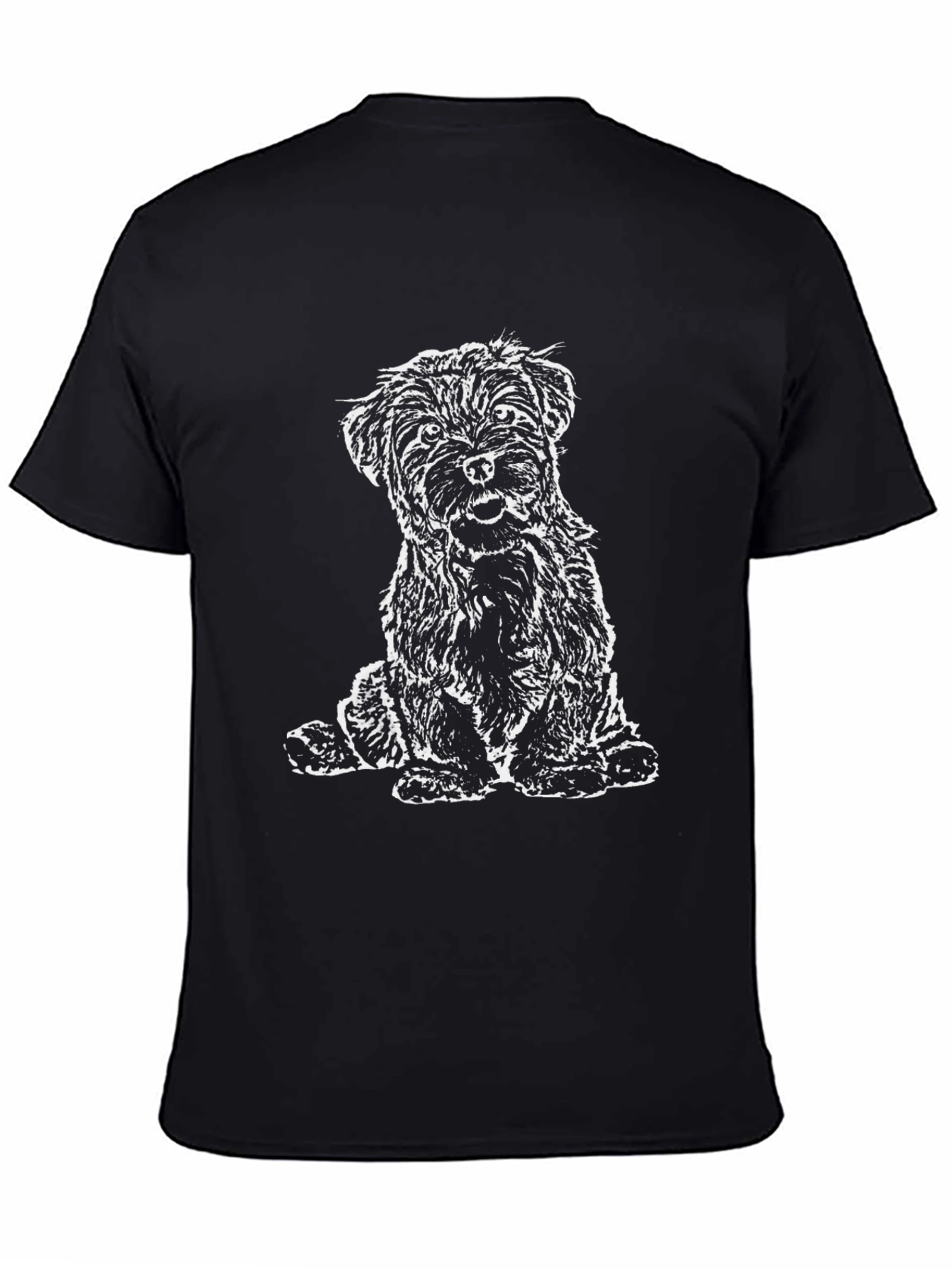 Dog Graphic T-Shirt - Mens Black Tee
