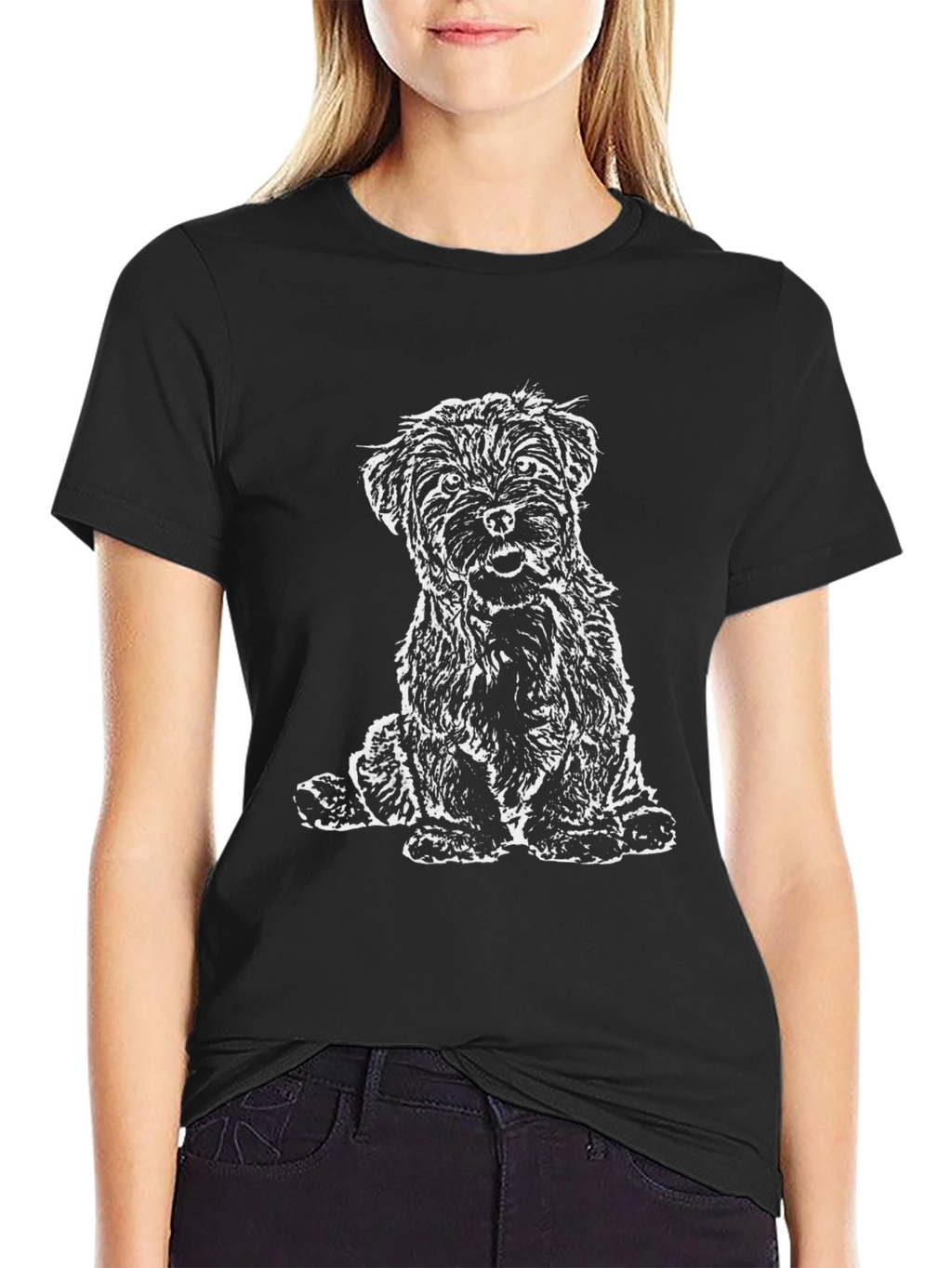 Dog Graphic T-Shirt - Mens Black Tee